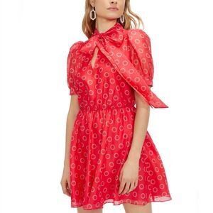 Ted Baker London Dottyy Puff Sleeve Mini Dress Size 3